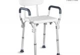 Handicap Bathtub Handles Hairby Shower Chair with Arms Back Adjustable Medical Bath