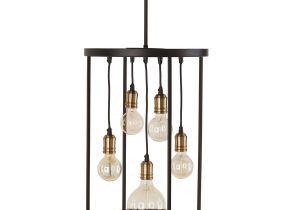 Hanging Lamps Lowes 140 Allen Roth 15 75 In Bronze Industrial Multi Light Cage