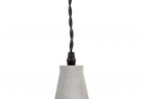 Hanging Lamps with Chain and Plug Amazon Com Kikkerland Cone Concrete Pendant Lamp Home Kitchen