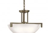 Hanging Lamps with Chain and Plug Kichler Lighting Eileen Collection 3 Light Olde Bronze Led Inverted