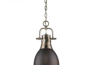 Hanging Lamps with Chain Golden Lighting Duncan 1 Light Antique Brass 8 8 In Pendant with