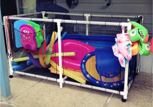 Hanging Pool Float Rack after Searching Online forever and Not Finding What We Needed for A