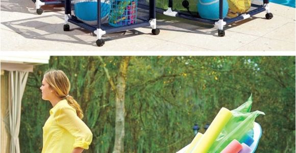 Hanging Pool Float Rack these Mesh Pool toy Storage Bins are Large Enough to Hold Everything