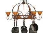 Hanging Pot Racks Home Depot Fascinating Larger Photo Oval Dutch Lighted Pot Rack Copper Timeless