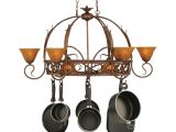 Hanging Pot Racks Home Depot Fascinating Larger Photo Oval Dutch Lighted Pot Rack Copper Timeless