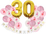 Happy 65th Birthday Decorations Zljq 30th Birthday Decoration Party Supplies Foil Balloons Number 3