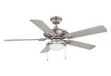 Harbor Breeze Light Bulbs Designers Choice Collection 52 In Satin Nickel Ceiling Fan Ac18152