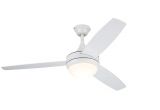 Harbor Breeze Light Bulbs Harbor Breeze Beach Creek 44 In White Integrated Led Indoor Downrod