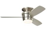 Harbor Breeze Light Bulbs Harbor Breeze Mazon 44 In Brush Nickel Led Indoor Flush Mount