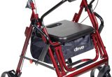 Healthline Combo Transport Rollator Chair Duet Transport Wheelchair Rollator Walker 4 Wheel Rollators