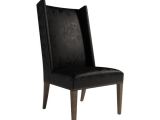 High Back Leather Accent Chair Dark Slate Leather High Back Accent Chair ash Finish Oak Legs