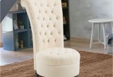 High Back Leather Accent Chair Hom High Back Tufted Armless Chair Accent Retro Living