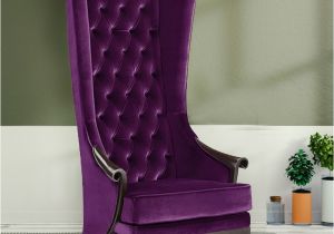 High Back White Accent Chair Buy Alexis Premium High Back Arm Chair In Purple by