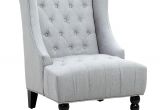 High Back White Accent Chair Noble House toddman Silver Fabric High Back Accent Chair