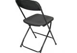 High Seat Heavy Duty Beach Chairs Black Plastic Folding Chair Premium Rental Style