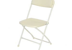 High Seat Heavy Duty Beach Chairs Ivory Plastic Folding Chair Premium Rental Style