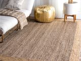 Home Depot Canada Jute Rug Nuloom Alexa Eco Natural Fiber Braided Reversible Border Jute Grey