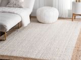 Home Depot Canada Jute Rug Nuloom Alexa Eco Natural Fiber Braided Reversible Border Jute White