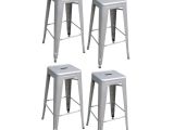 Home Depot Chair Legs Loft Style 30 In Stackable Metal Bar Stool In Silver Set Of 4