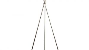 Home Depot Standing Lamps 59 In Brushed Steel Finish TriPod Floor Lamp with White Fabric