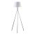 Home Depot Standing Lamps 59 In Brushed Steel Finish TriPod Floor Lamp with White Fabric