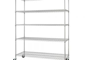 Home Depot Wire Rack Casters 5 Tier Heavy Duty Wire 60 In X 24 In X 72 In Shelving Rack with