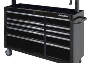 Home Depot Work Benches Husky 52 In 10 Drawer Mobile Workbench with Adjustable Height top