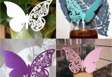 Homemade butterfly Decorations for Party 50pcs Pack butterfly Place Escort Wine Glass Paper Card for Wedding