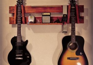 Homemade Wooden Guitar Rack Wood Guitar Wall Stand Made Recycling Pallets Wood Design