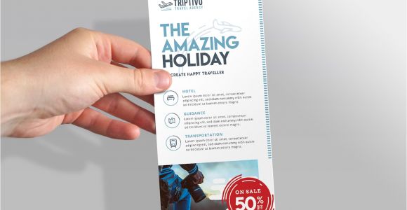 Hotel Rack Card Size Free Dl Rack Card Template Mockup Psd for Photoshop Brandpacks