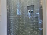 How Much Does A Tile Shower Cost Frameless Shower with Smoky Blue Gray Subway Tile Rooms