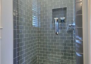 How Much Does A Tile Shower Cost Frameless Shower with Smoky Blue Gray Subway Tile Rooms