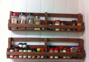 How to Build A Spice Rack A Home Made Spice Rack Made Out Of Pallets Homes Pinterest