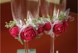 How to Decorate Bride and Groom Champagne Glasses 123 Best Verres Images On Pinterest Decorated Bottles Champagne