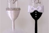 How to Decorate Bride and Groom Champagne Glasses Pin by Murat Can On Kadeh Pinterest Champagne Glasses Wedding