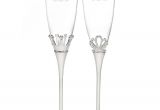 How to Decorate Champagne Glasses for A Wedding King and Queen Rhinestone Flute Glass Set Wedding Champagne