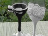 How to Decorate Champagne Glasses with Glitter Pahare Decorate Handmade Pentru evenimente Speciale Pahare Nunta