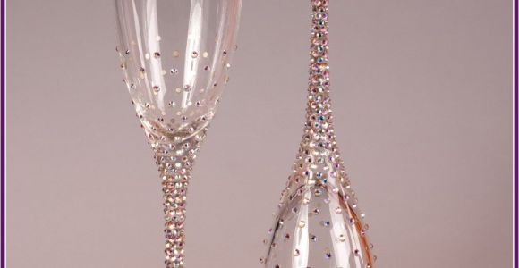 How to Decorate Champagne Glasses with Glitter Wedding Glasses Luxury Pinterest Champagne Flutes Flutes and