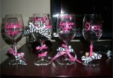 How to Decorate Champagne Glasses with Ribbon Girls Night Decorate Your Own Wine Glass Glass Paint Ribbon Hot