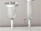 How to Decorate Champagne Glasses with Sugar Bulk Wedding Disposable Plastic Champagne Flutes Wine Cups Silver