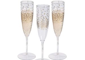 How to Decorate Champagne Glasses with Sugar Premium Plastic Gold Dot Champagne Flutes Gold Dots Champagne