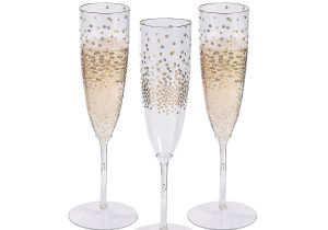 How to Decorate Plastic Champagne Glasses Premium Plastic Gold Dot Champagne Flutes Gold Dots Champagne