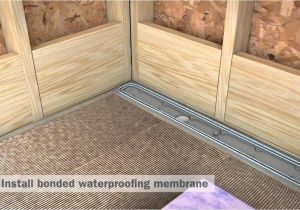 How to Install A Shower Base On A Wooden Floor Streamline Linear Shower Drain Installation Full Mortar and Thin