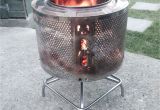 How to Make A Fireplace Out Of A 55 Gallon Drum New Fire Pit Washing Machine Drum and Stainless Steel Stool Base