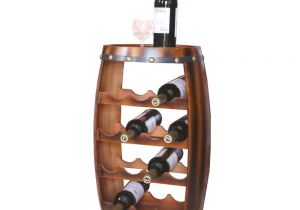 How to Make A Whiskey Barrel Wine Rack Wooden Barrel Shaped 14 Bottle Wine Rack Brown Wine Rack Barrels