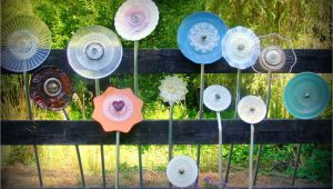 How to Make Inexpensive Flower Plate Garden Art Spittin toad Garden Art From Up Cycled Dishes