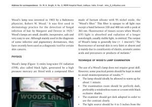 How to Use Woods Lamp Eye Pdf Applications Of Woods Lamp Technology to Detect Skin