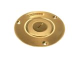 Hubbell Brass Floor Outlet Cover Raco 3 7 8 In Round Brass Floor Box Cover with Threaded 1 In