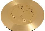 Hubbell Brass Floor Outlet Cover Raco Round Floor Box Cover Kit with Two Lift Lids for Use with