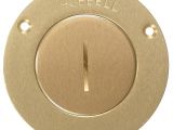 Hubbell Floor Outlet Hubbell Wiring Systems S3525 Brass Round Floor Box Single Receptacle